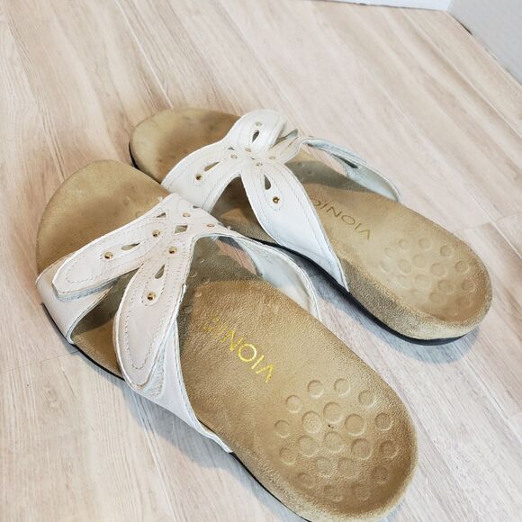 Vionic Sonja Women's Sandals Slip On Metallic Gold Bronze Casual Comfort Size 6 - Picture 6 of 7